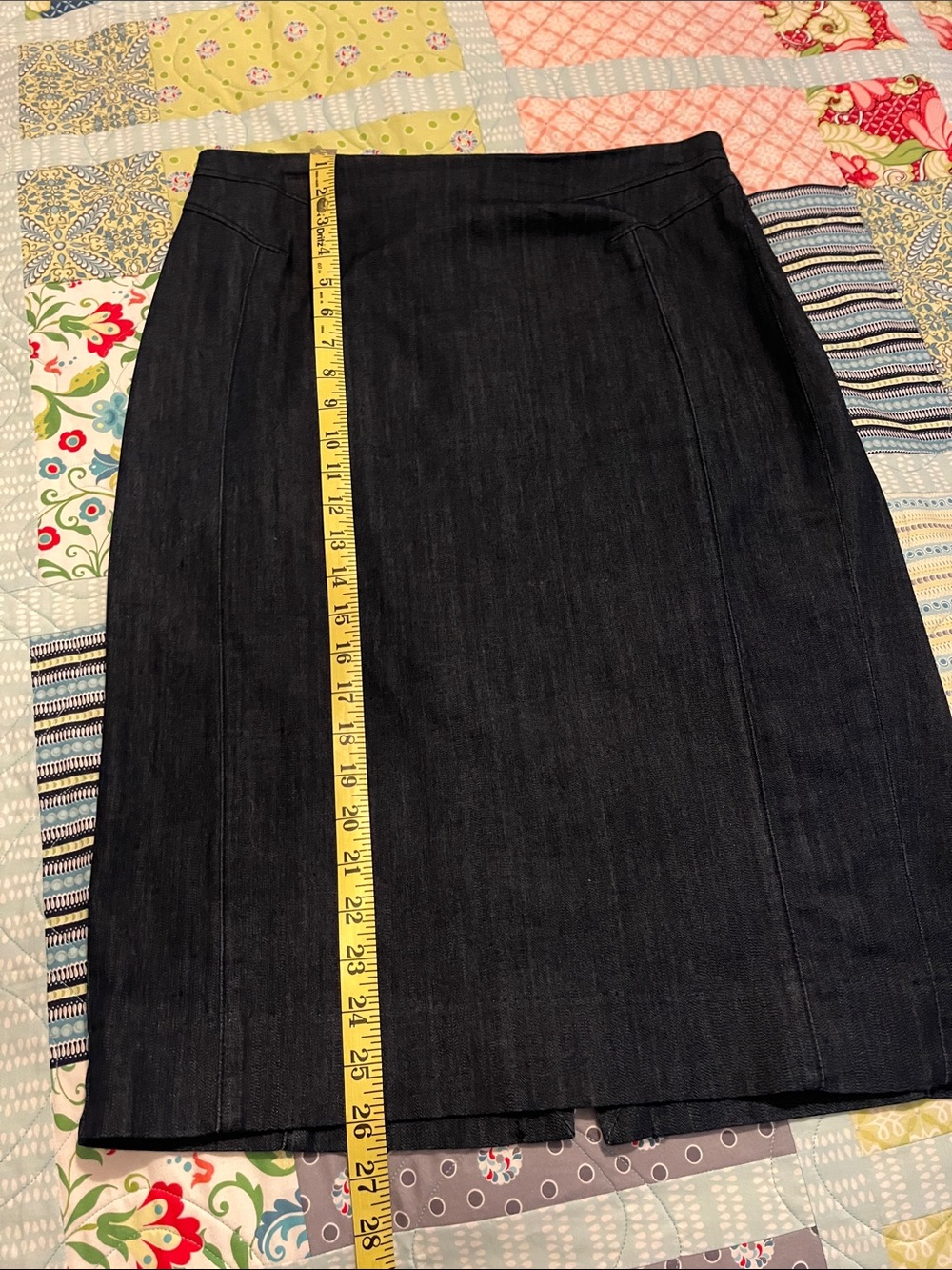 White House Black Market dark blue Denim Pencil Skirt